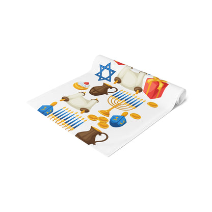 Hannukah Hanuka Hanukkah Chanukah Chanuka Chanukkah Channukah Chanukka 1 | Jewish Holiday Themed | Table Runner