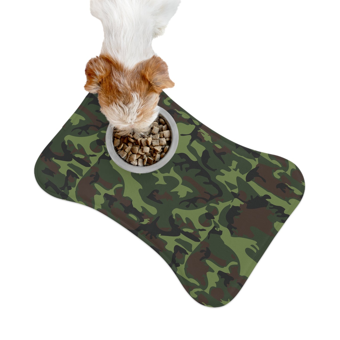 Army Military Uniform Cameo - Pet Feeding Mats - Jewish Israeli Judaica Israel Hebrew Gifts Him Her Dog Cat Presents by Far Out Prints & Co.