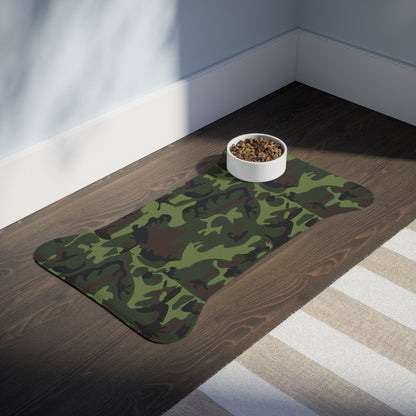 Army Military Uniform Cameo - Pet Feeding Mats - Jewish Israeli Judaica Israel Hebrew Gifts Him Her Dog Cat Presents by Far Out Prints & Co.