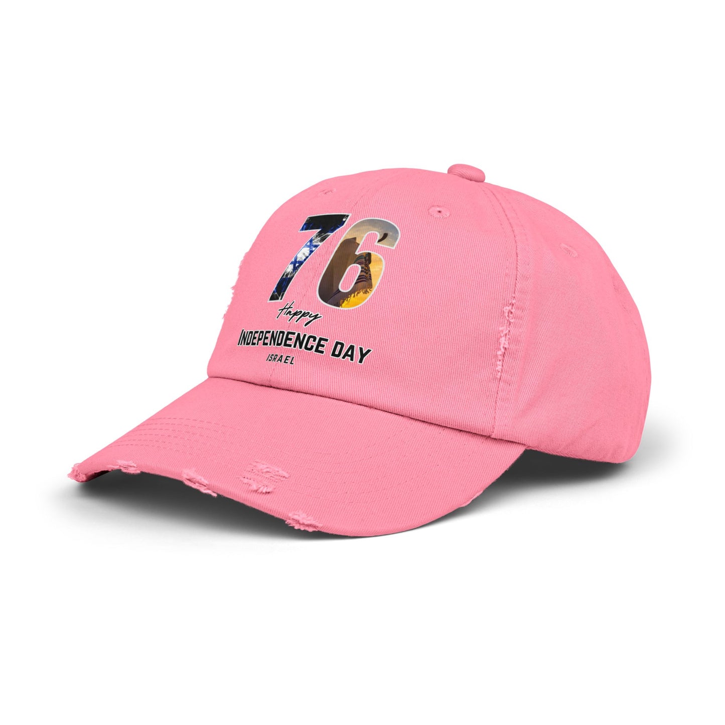 76 Independence Day Israel Hat for Him or Her Unisex Distressed Cap Gift Israel Jewish Present Judaism Israeli Zionist Zionism Cap
