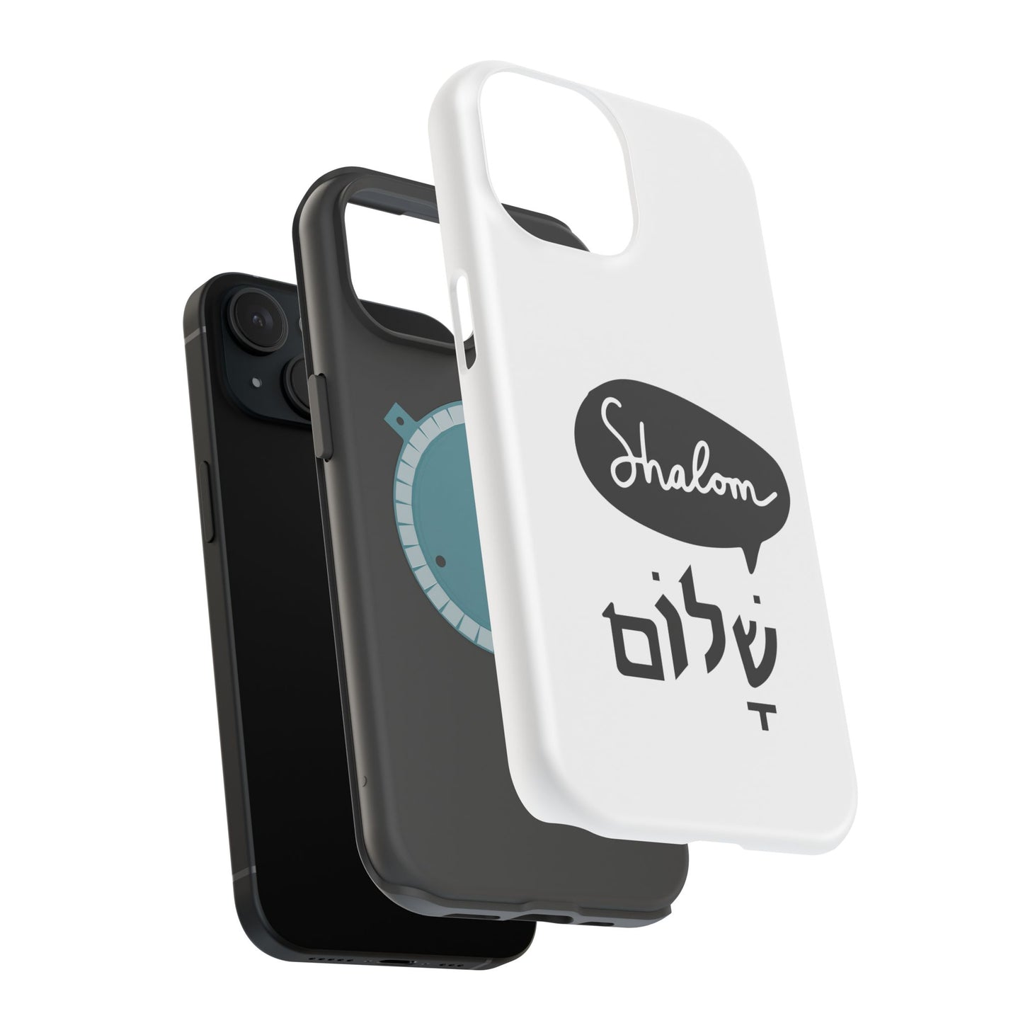 Shalom MagSafe Tough Phone Cases - Hebrew Israel Israeli Jewish Judaism Judaica - by Far Out Prints & Co.