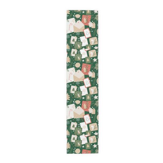 Christmas Decorations | Festive X-Mas Holiday Themed Kitchen Dining Table Decor | Table Runner | Far Out Prints Co.