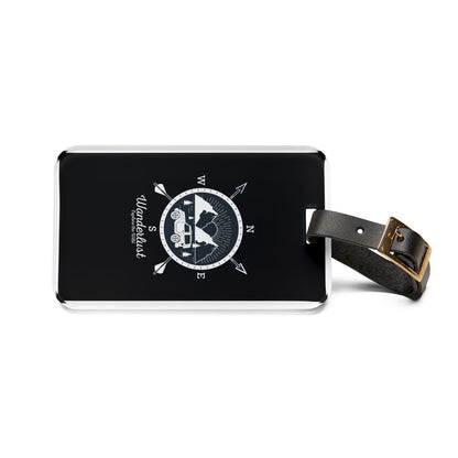 Wanderlust Explore The Wild | Premium Acrylic and Leather Luggage Tag | by Far Out Prints & Co