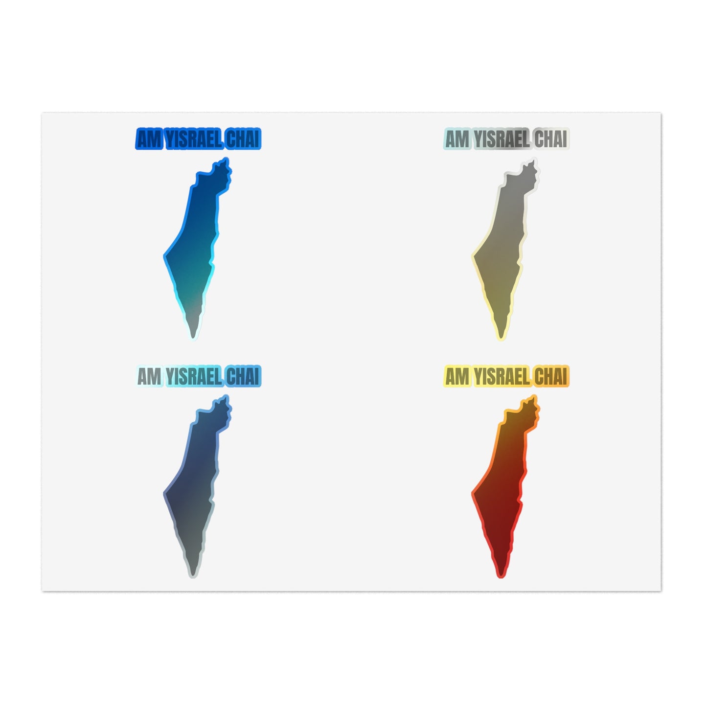 Am Yisrael Chai Sticker Sheet Bundle 10pcs Am Yisrael Chai Stickers Pack Israel Israeli Support Stand With Us Nation of Israe Lives Sticker