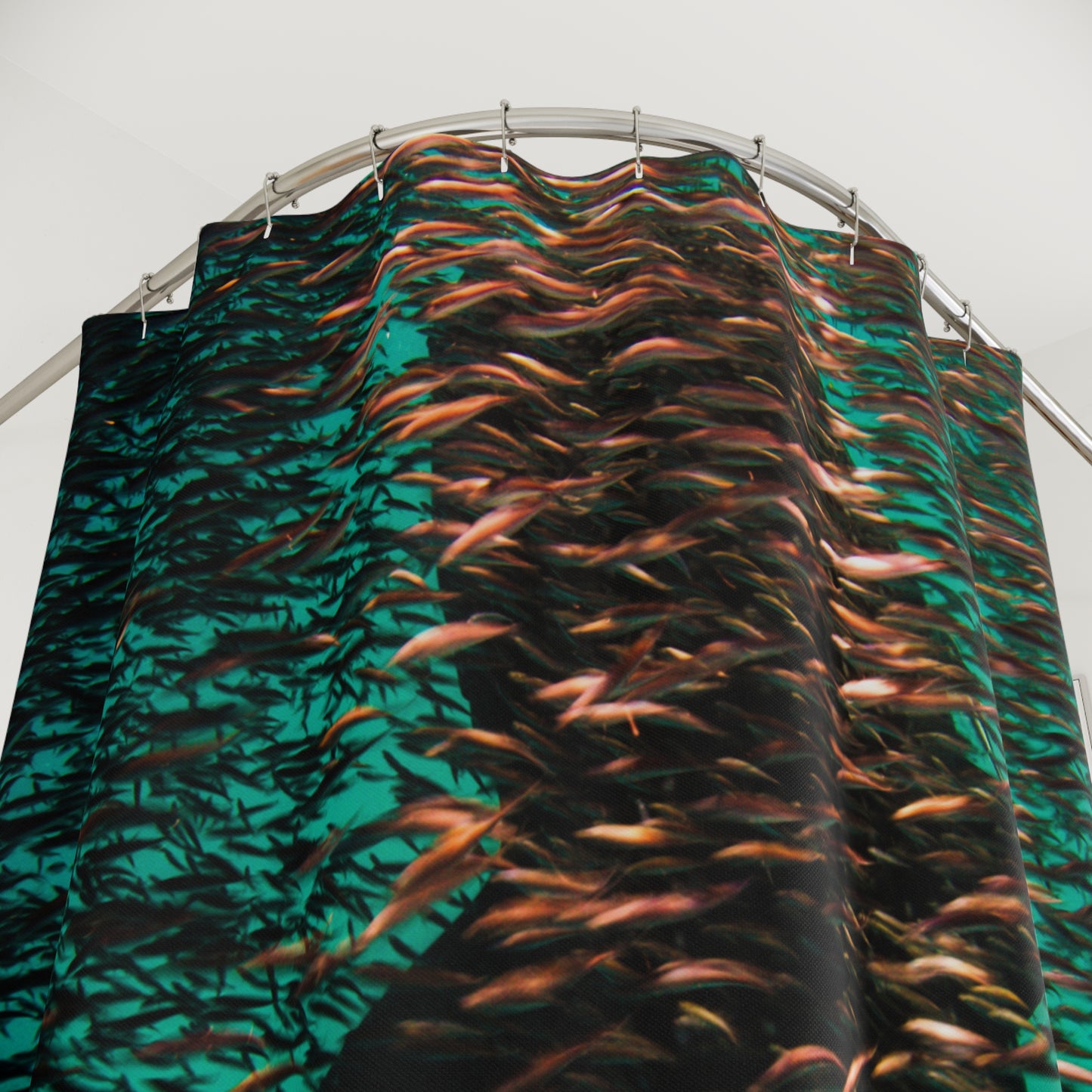 Shower Curtains - Sharks and Fish Design, Transformative Bathroom Decor, Perfect Gift for Ocean Lovers