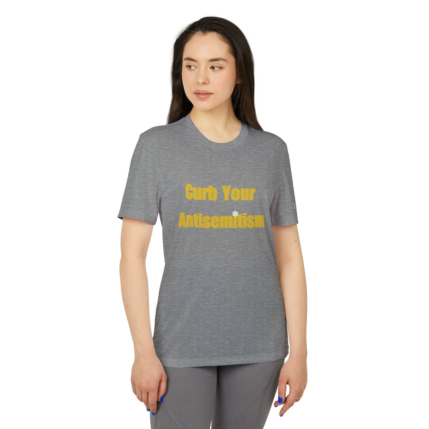 Curb Your Antisemitism Stand Against Hate Israel Shirt Tee Gift Present Jewish T Shirt Customized Unisex Sport T-Shirt Personalized Him Her