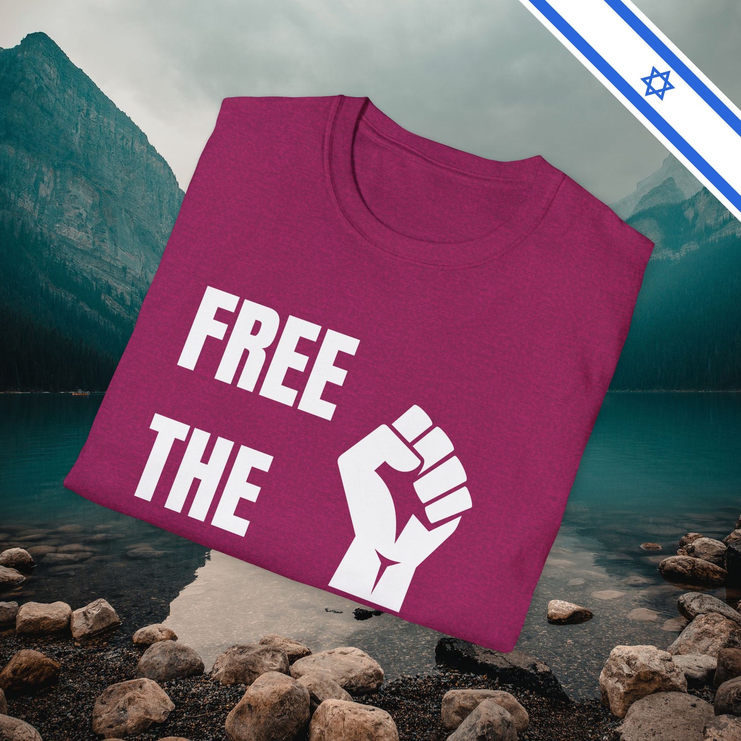 Free The Hostages | Unisex Tee Israel Israeli Jewish Judaism Bring Them Home Stand With Us | by Far Out Prints & Co.