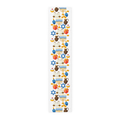 Hannukah Hanuka Hanukkah Chanukah Chanuka Chanukkah Channukah Chanukka 1 | Jewish Holiday Themed | Table Runner