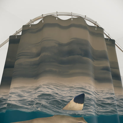 Shower Curtains, Stunning Shark Deep Artwork, Perfect for Ocean-themed Bathroom Decor, Excellent Gift for Nature Lovers