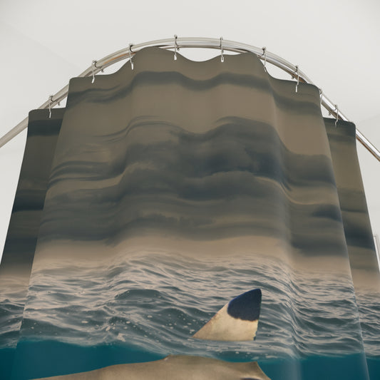 Shower Curtains, Stunning Shark Deep Artwork, Perfect for Ocean-themed Bathroom Decor, Excellent Gift for Nature Lovers