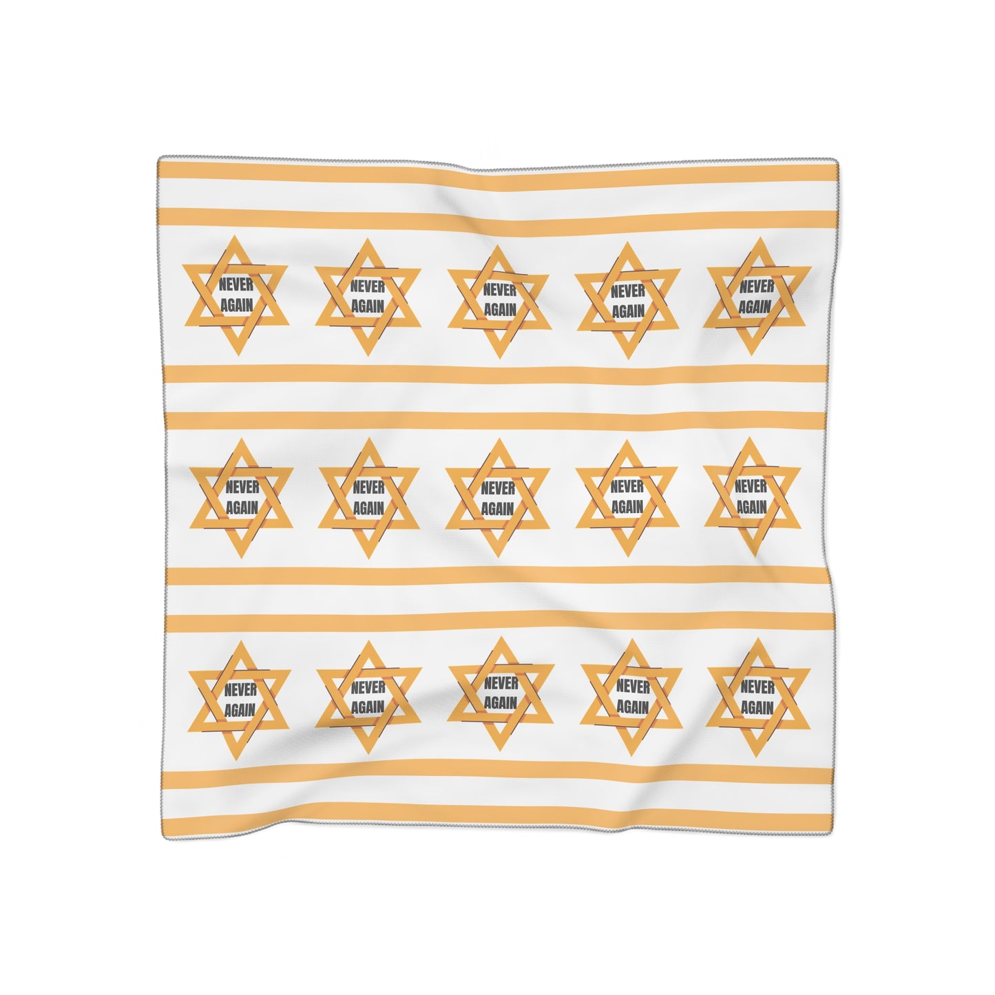 Never Again Scarf Jewish Judaism Judaica Israel Israeli Art | by Far Out Prints & Co
