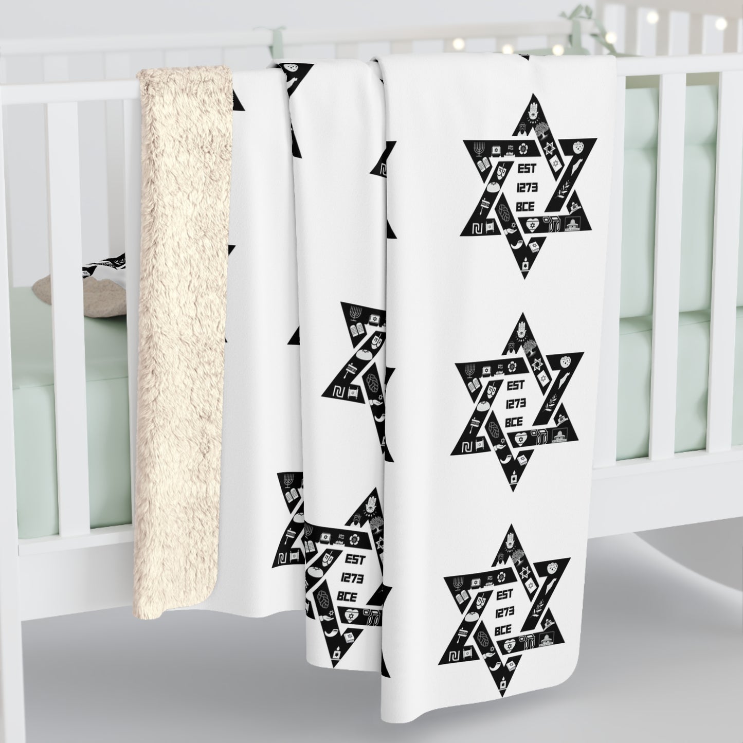 Israel Est 1273 BCE - Sherpa Fleece Blanket - Israeli Jewish Judaism Judaica Zionist Zion Zionism Jew Stand With Us