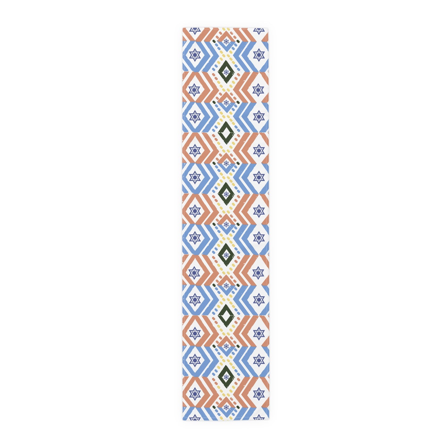 Jewish Bold Vibrant Colors | Jewish Holiday Themed | Table Runner | by Far Out Prints & Co.