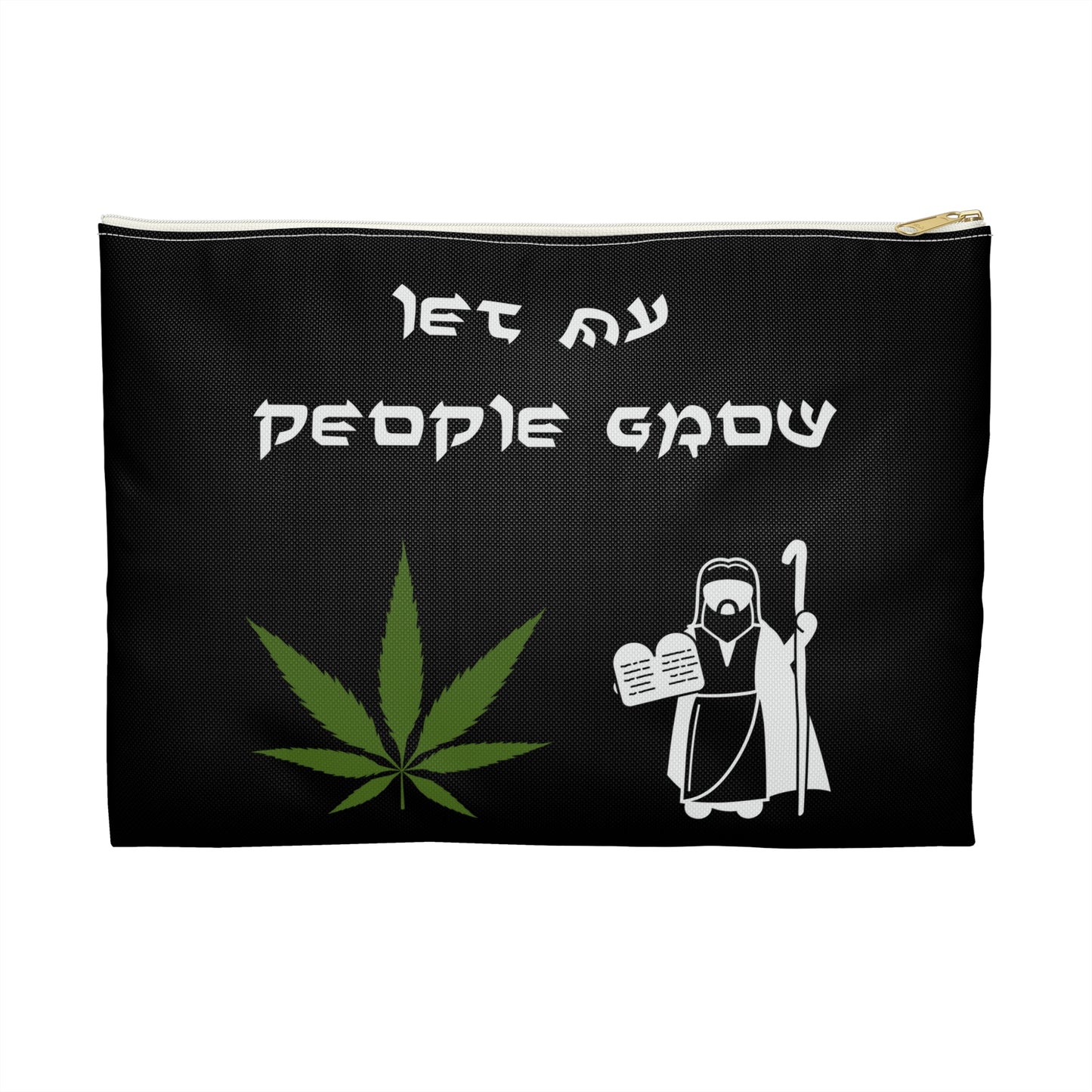 Let My People Grow - Accessory Pouch - Stoner Cannabis Weed Jewish Israeli Israel - by Far Out Prints & Co.
