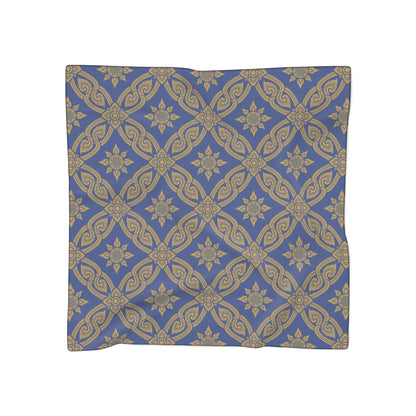 Gold and Dark Blue Design | Jewish Judaism Judaica Israel Israeli Art | Poly Scarf | by Far Out Prints & Co
