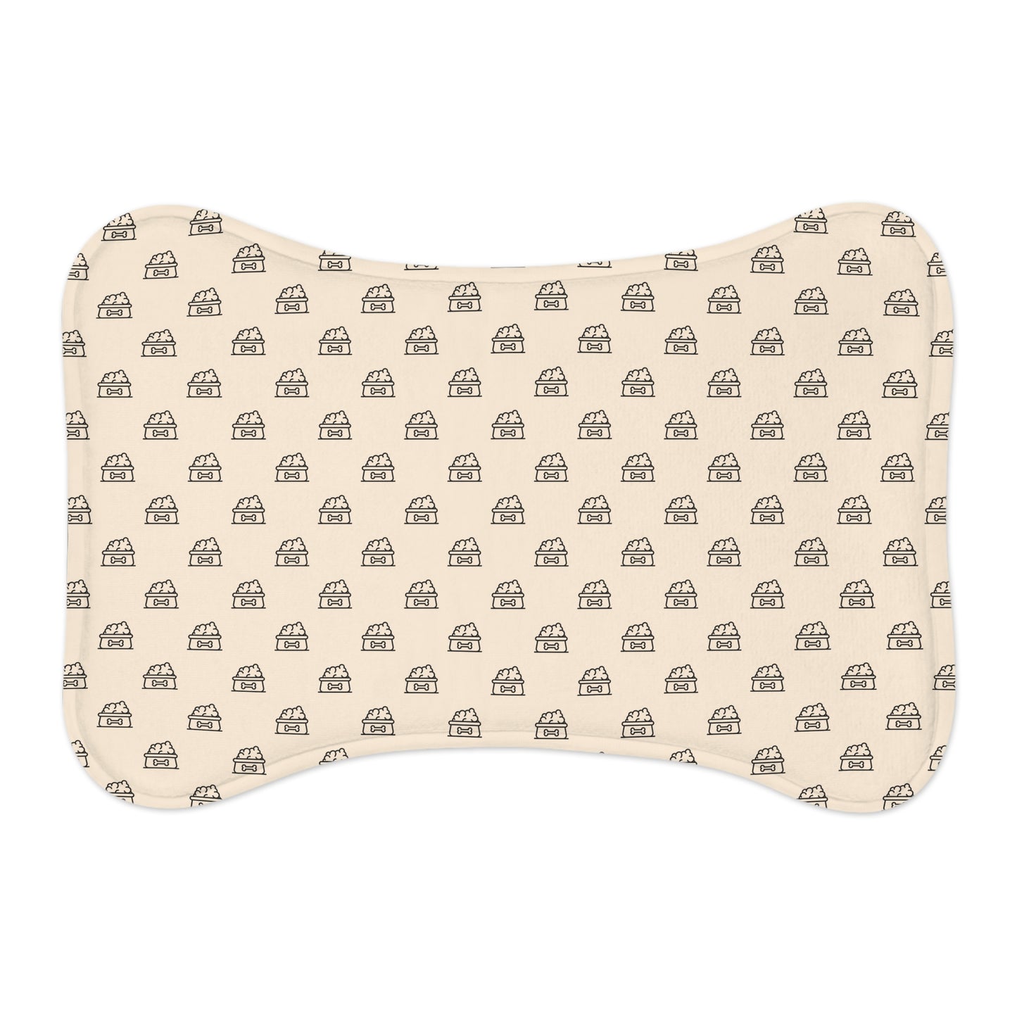 Dogs and Cats Bowls Pattern Black - Pet Feeding Mats - Pets Present Feeding Gift Animal Lovers Gifts Him Her Dog Cat Presents Animals