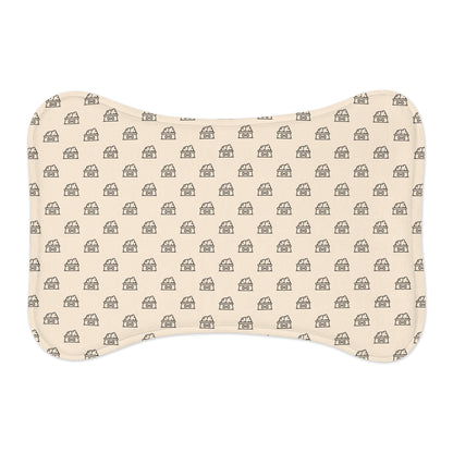 Dogs and Cats Bowls Pattern Black - Pet Feeding Mats - Pets Present Feeding Gift Animal Lovers Gifts Him Her Dog Cat Presents Animals