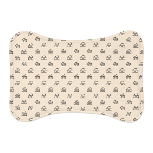 Dogs and Cats Bowls Pattern Black - Pet Feeding Mats - Pets Present Feeding Gift Animal Lovers Gifts Him Her Dog Cat Presents Animals