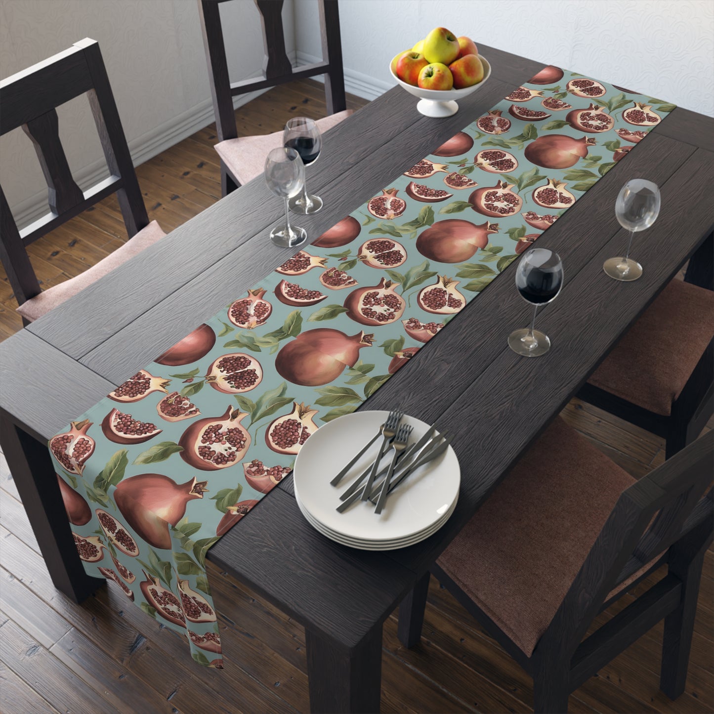 Rosh Hashanah Rosh HaShanah Rosh HaShana Rosh Ha-Shanah Pomegranate Jewish Table Runner Israel Israeli Hebrew Judaism Holiday Table Runner