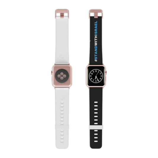 I Stand With Israel Black Watch Band for Apple Watch by Far Out Prints & Co.