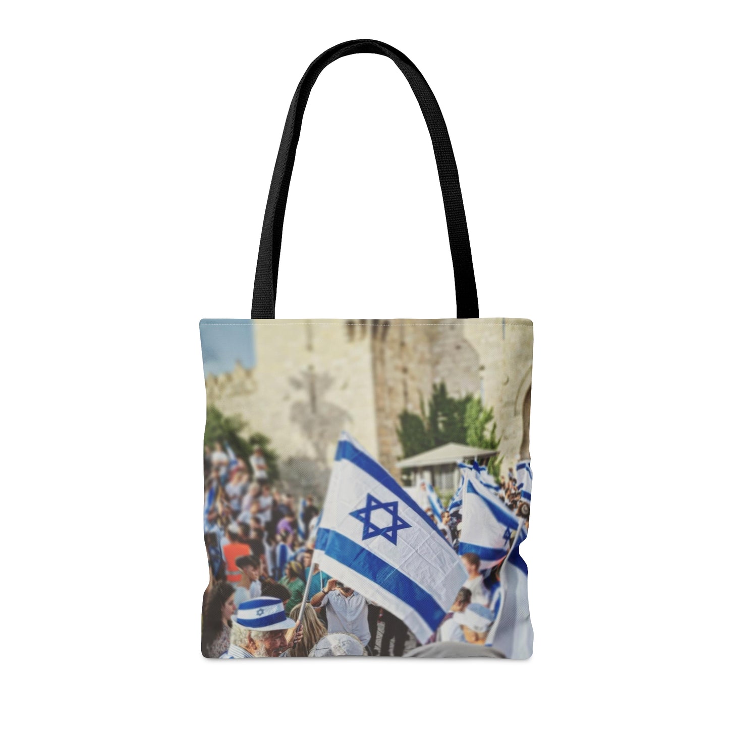 Jerusalem Day Parade Tote Bag (AOP) by Far Out Prints & Co.