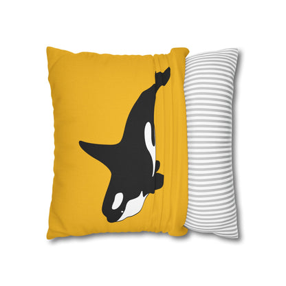 Square Pillowcase Gift Present Him Her His Her Adult Kid Home Decor House Couch Sofa Orca Killer Whale Marine Ocean Conservation Lovers
