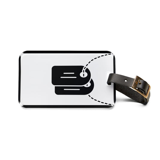 Veteran Dog Tags Travel Style | Premium Acrylic and Leather Luggage Tag | by Far Out Prints & Co