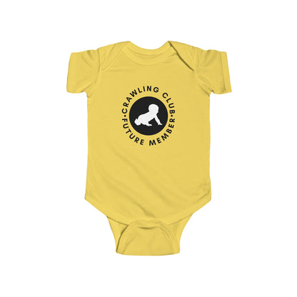 Crawling Club Future Member Infant Fine Jersey Bodysuit | Funny Mommy Gifts Newborn Baby Shower Presents Birthday