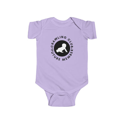 Crawling Club Future Member Infant Fine Jersey Bodysuit | Funny Mommy Gifts Newborn Baby Shower Presents Birthday