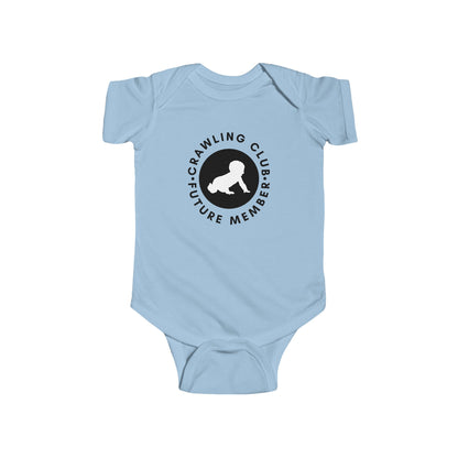 Crawling Club Future Member Infant Fine Jersey Bodysuit | Funny Mommy Gifts Newborn Baby Shower Presents Birthday