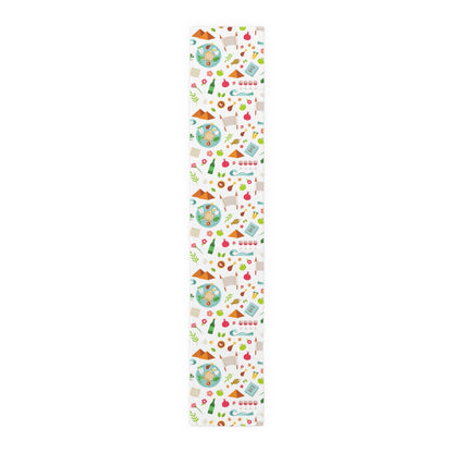 Happy Passover | Israel Israeli Judaism Judaica Jewish Holiday Themed | Table Runner | by Far Out Prints & Co.