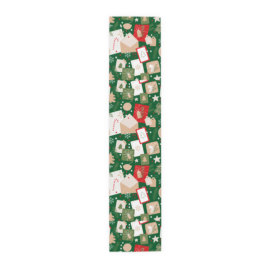Christmas Decorations | Festive X-Mas Holiday Themed Kitchen Dining Table Decor | Table Runner | Far Out Prints Co.