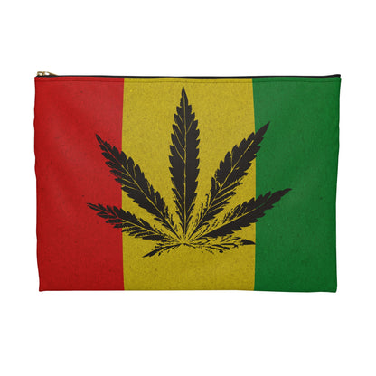 Rastafarian Marijuana - Accessory Pouch - Stoner Cannabis Weed Jewish Israeli Israel - by Far Out Prints & Co.