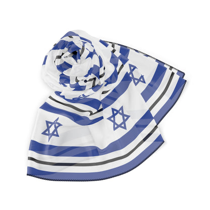 Israeli Flag | Jewish Judaism Judaica Israel Israeli Art | Poly Scarf | by Far Out Prints & Co