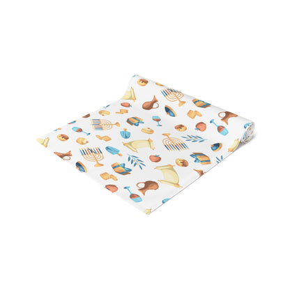 Hannukah Hanuka Hanukkah Chanukah Chanuka Chanukkah Channukah Chanukka 2 | Jewish Holiday Themed | Table Runner