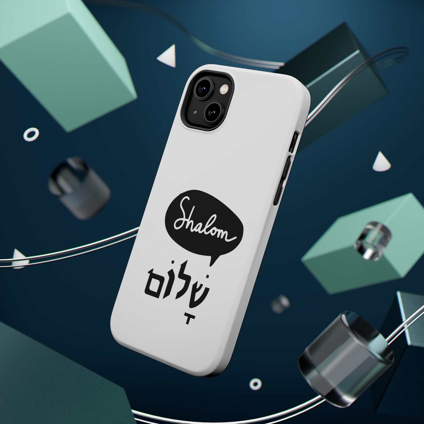 Shalom MagSafe Tough Phone Cases - Hebrew Israel Israeli Jewish Judaism Judaica - by Far Out Prints & Co.