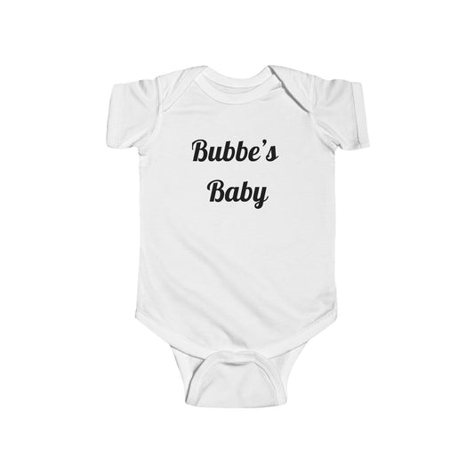 Bubbe's Baby Infant Fine Jersey Bodysuit Jewish Judaism Israel Israeli Gifts Newborn Baby Shower Presents First Birthday