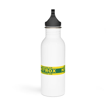 Enriched Air Nitrox EANx | Scuba Life | Scuba Diving Lovers | White Stainless Steel Premium Water Bottle by Far Out Prints & Co