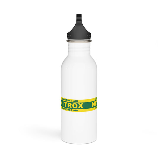 Enriched Air Nitrox EANx | Scuba Life | Scuba Diving Lovers | White Stainless Steel Premium Water Bottle by Far Out Prints & Co