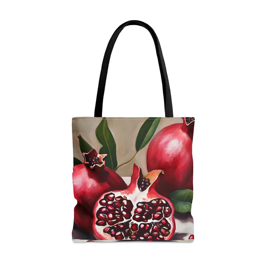 Pomegranate Tote Bag - Multiple Sizes (AOP) by Far Out Prints & Co.