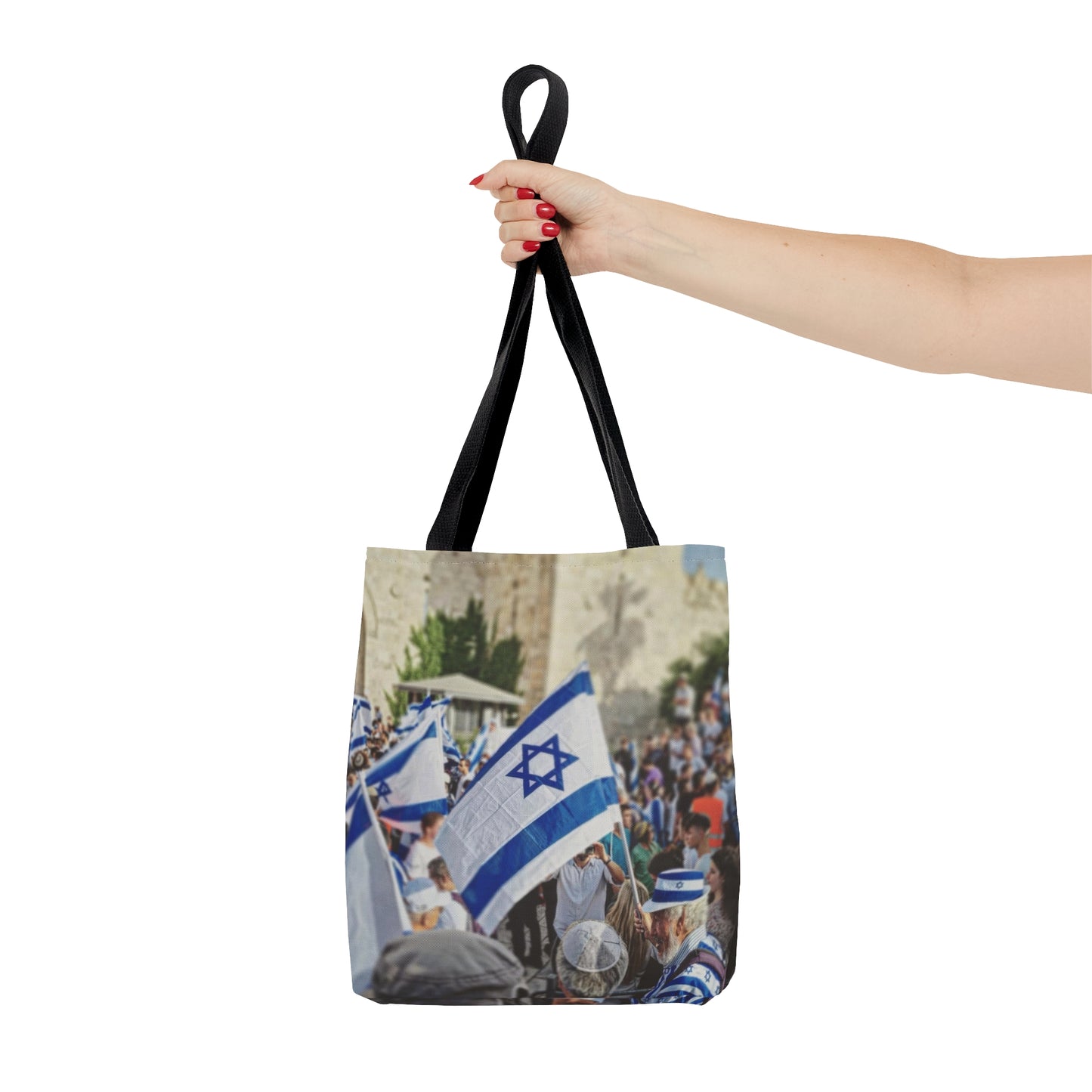 Jerusalem Day Parade Tote Bag (AOP) by Far Out Prints & Co.