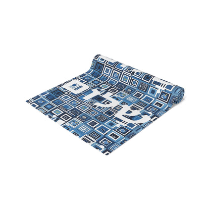 Jewish Table Runner Shalom Peace Love Israel Israeli Hebrew Judaism Zionist Stand With Israel Holiday Passover Shabbat Table Runner
