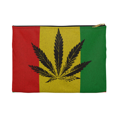 Rastafarian Marijuana - Accessory Pouch - Stoner Cannabis Weed Jewish Israeli Israel - by Far Out Prints & Co.