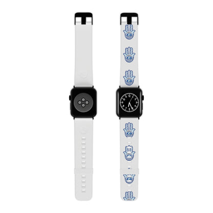 Hamsa Blue Watch Band for Apple Watch by Far Out Prints & Co.