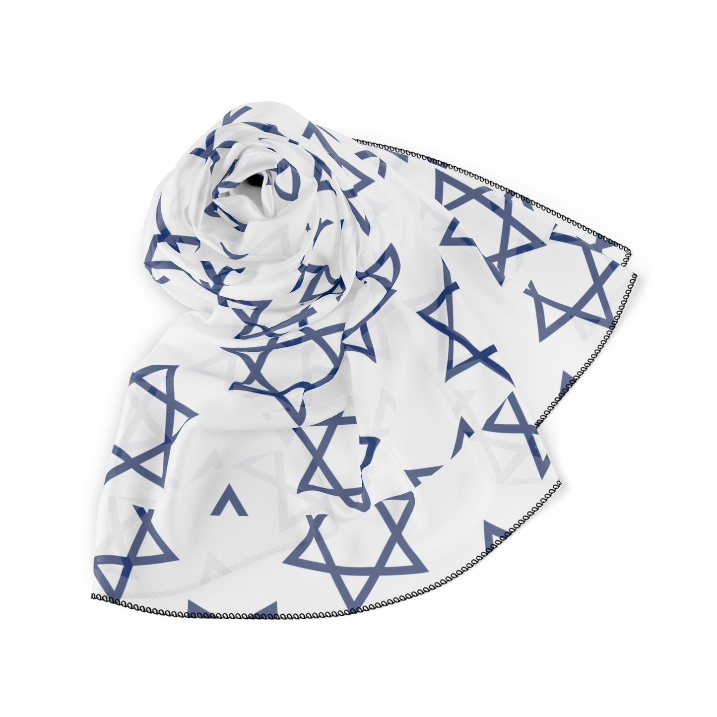 Star of David White Background | Jewish Judaism Judaica Israel Israeli Art | Poly Scarf | by Far Out Prints & Co