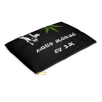 Let My People Grow - Accessory Pouch - Stoner Cannabis Weed Jewish Israeli Israel - by Far Out Prints & Co.