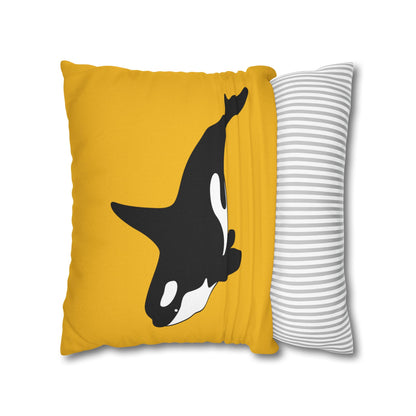 Square Pillowcase Gift Present Him Her His Her Adult Kid Home Decor House Couch Sofa Orca Killer Whale Marine Ocean Conservation Lovers
