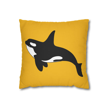 Square Pillowcase Gift Present Him Her His Her Adult Kid Home Decor House Couch Sofa Orca Killer Whale Marine Ocean Conservation Lovers