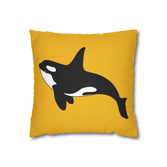 Square Pillowcase Gift Present Him Her His Her Adult Kid Home Decor House Couch Sofa Orca Killer Whale Marine Ocean Conservation Lovers