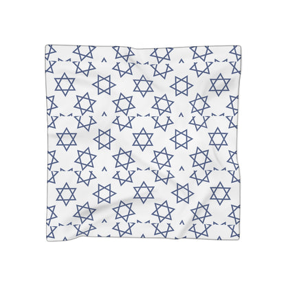Star of David White Background | Jewish Judaism Judaica Israel Israeli Art | Poly Scarf | by Far Out Prints & Co